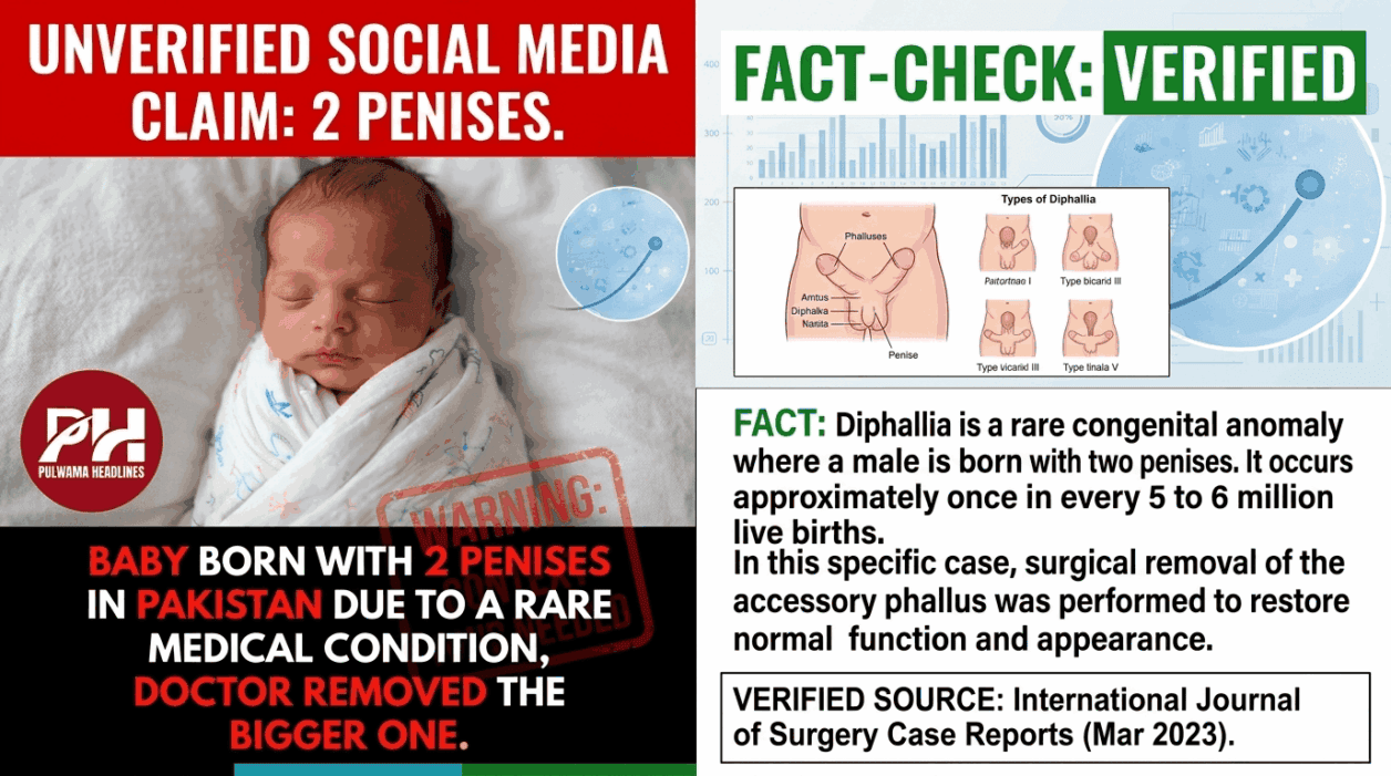 Fact Check: Baby Born With Two Penises in Pakistan, Doctors Removed the Bigger One