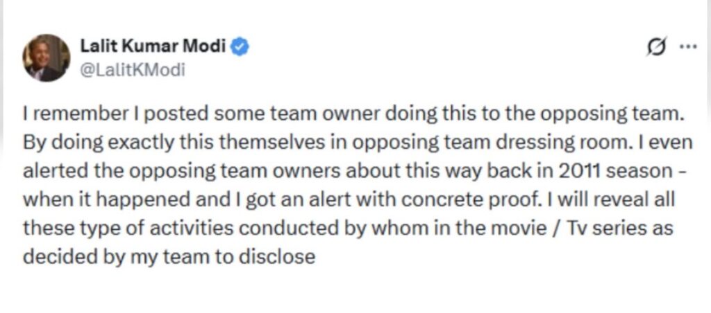 Lalit modi x post